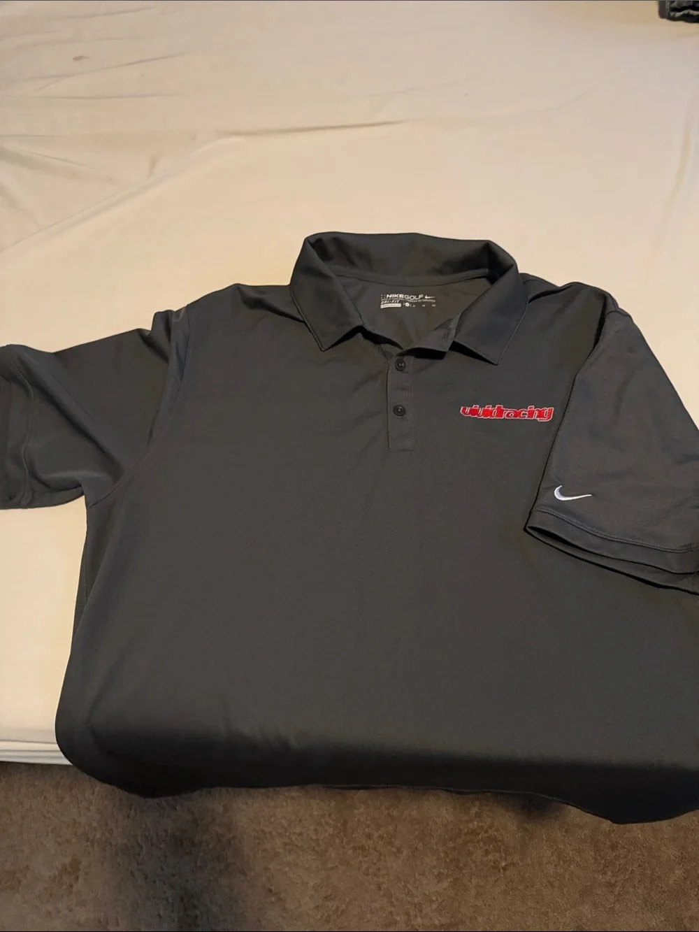 Nike Men’s Black Polo with Red Chest Logo